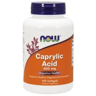 Now Foods Caprylic Acid, suplement diety, 100 kaspułek