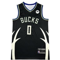 24 nowe męskie koszulki koszykarskie Milwaukee Bucks 0 Damian Lillard z