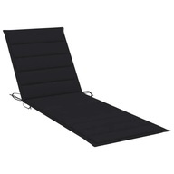 Poduszka na leżak, czarna, 200x60x3 cm, tkanina O