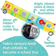 LAMAZE Accordion Bus - Soft Play Baby Books - Senzorické hračky pre bábätká