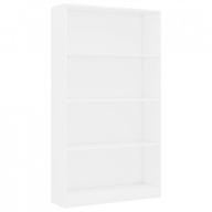 4-poziomowy regał na książki, biały, 80 x 24 x 142 cm