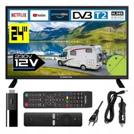 Telewizor do KAMPERA 12V 24 cale SMART ANDROID TV XIAOMI WiFi BT USB HDMI