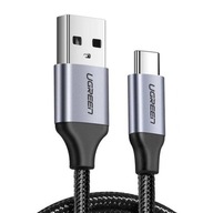 Kabel Niklowany USB do USB-C QC3.0 UGREEN 0,5m Z Aluminiową Wtyczką Czarny