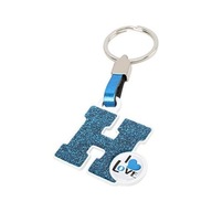 Kľúčenka písmeno H - modrá