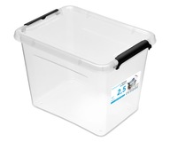 Pojemnik Plastikowy Przeźroczysty z Pokrywą 2,5L Pudełko Pudło Organizer