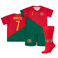 Komplet / futbalové oblečenie + gamaše RONALDO PORTUGALSKO 7 veľ. 146