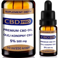 OLEJEK KONOPNY CBD PRO 5% 500mg CERTYFIKOWANY