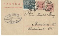 Karta pocztowa z Poznania do Niemiec 1922