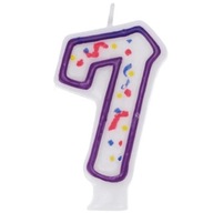 Szülinapi gyertya 7-es szám PARTY