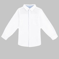 Koszula bawełniana chłopięca elegancka biała - 140