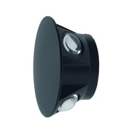 Vonkajšie fasádne nástenné LED okrúhle čierne 10 cm Idealed