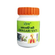Tabletki ziołowe na ból gardła i kaszel Swasari Vati 60 tabletek.