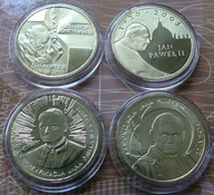 2 zł zestaw 4 monety - JAN PAWEŁ II 2003 - 2014 r. w kapslach
