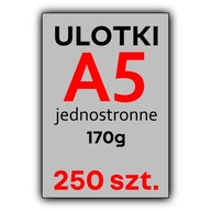 ULOTKI A5 250 szt. FULL KOLOR 170G