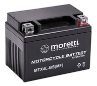 Oryginalny akumulator Moretti AGM MTX4L-BS YTX4L-BS Skuter 2T Skuter 4T