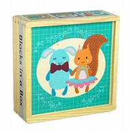 Drevená skladačka Kocky pre dieťa na skladanie Kreatívne v krabici