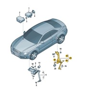 CZUJNIK POZIOMU REGULACJI ZAWIESZENIA AUDI Q5 LEWY TYŁ ORYGINAŁ ASO NOWY