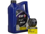 Motorový olej Elf Evolution 900 NF 5 l 5W-40 + Filtron OP 643/3 Olejový filter