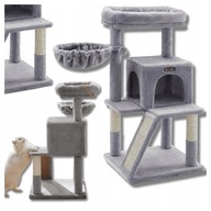ŠKRABADLO PRE MAČKY STABILNÉ PELECH VEŽA STĹPIK DOMČEK 3 ÚROVNE