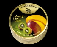Cavendish & Harvey Travel Tin Mango and Kiwi Dropsy 200 g