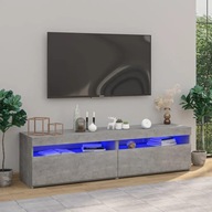 TV skrinky s LED 2 ks sivý betón 75x35x40 cm