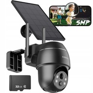 Kamera Solarna Zewnętrzna Obrotowa IP WiFi 5MPx SD