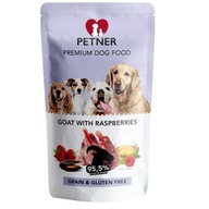 Petner- karma mokra dla psa koza z malinami 500g