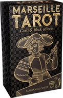 MARSEILLE TAROT - Gold+Black Edition: 78 full col cards+instructions - Mari