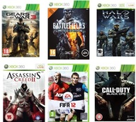 LACNÉ HRY FIFA ASSASSINS CALL OF DUTY HALO GEARS OF WAR BATTLEFIELD X360
