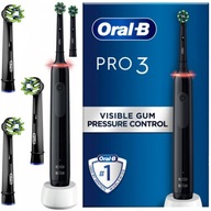 Elektrická zubná kefka Oral-B Pro 3 3400N Cross Action čierna Set