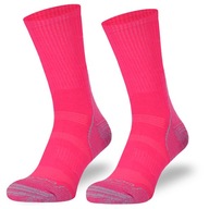 Dámske trekingové ponožky - 70% merino - ružové