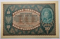 10 Marek Polskich 1919 r. Seria DH Stan UNC