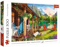 PUZZLE DZIECIĘCE Układanka do Składania ZABAWKA 500-el. Domek w górach Lux