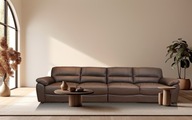 Duża sofa skórzana 350cm z funkcją spania, kanapa ze skóry, wersalka SKÓRA