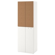 IKEA SMASTAD PLATSA Skriňa 60x40x180 cm biela/korok