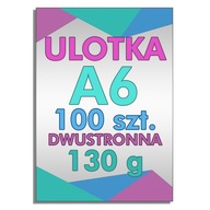 Ulotka A6 100 szt. dwustronna, 130g