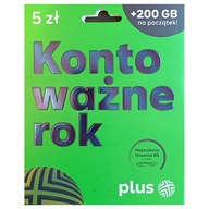20x Starter Plus Konto ważne rok 5 zł PLN na kartę KARTA SIM MICRO NANO
