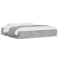 Rama łóżka z szufladami, szarość betonu, 160x200 cm