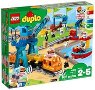 LEGO DUPLO POCIĄG TOWAROWY | DŹWIG | ŁÓDKA 10875