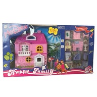 Domček pre bábiky so svetlom plastový s nábytkom hračka s výbavou