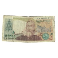 Banknot, Włochy, 2000 Lire, 1973, 1973-09-10, KM:1