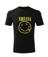 Koszulka T-shirt dziecięca D484 NIRVANA NIRWANA czarna rozm 110