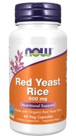 NOW RED YEAST RICE 600MG 60K RYŻ CZERWONY