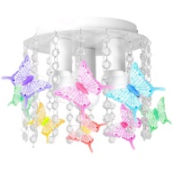 GYEREKLÁMPA CSILLÁR LÁNYOKNAK PILLANGÓS SZÍNES