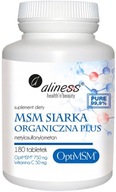 ALINESS MSM SIARKA ORGANICZNA PLUS OPTI MSM 180tab Alergie Trądzik Stawy