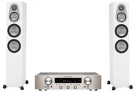 Príslušenstvo pre Marantz NR1200 2.1 strieborný + 2× Monitor Audio Silver 6G 300 biely pár