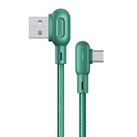 USAMS Kabel kątowy U57 USB-C 1,2m 2A zielony