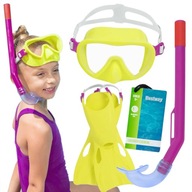 Zestaw do nurkowania pływania dla dzieci maska fajka rurka płetwy