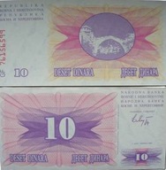 Banknot 10 dinarów 1992 ( Bośnia i Hercegowina )