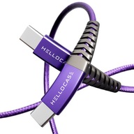 Hello Case USB Type-C kábel - USB Type-C 1,8 m lila